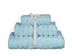 Heart of House - 3 Piece Ribbed - Towel Bale - Soft Blue